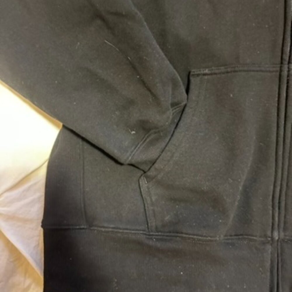 [SOLD] Cozy Sweatfleece Boyfriend Zip Hoodie Black Small - Picture 8 of 14